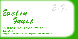 evelin faust business card